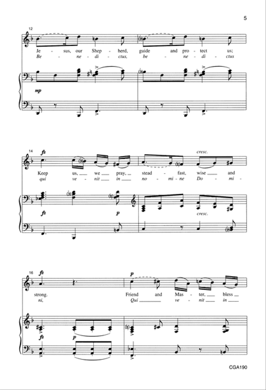 Benedictus Holy Jesus, Our Savior Choir scores gallery preview page 5