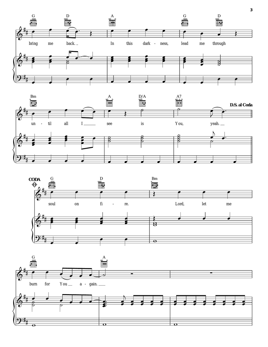 Soul On Fire Piano, Vocal, Guitar scores gallery preview page 3