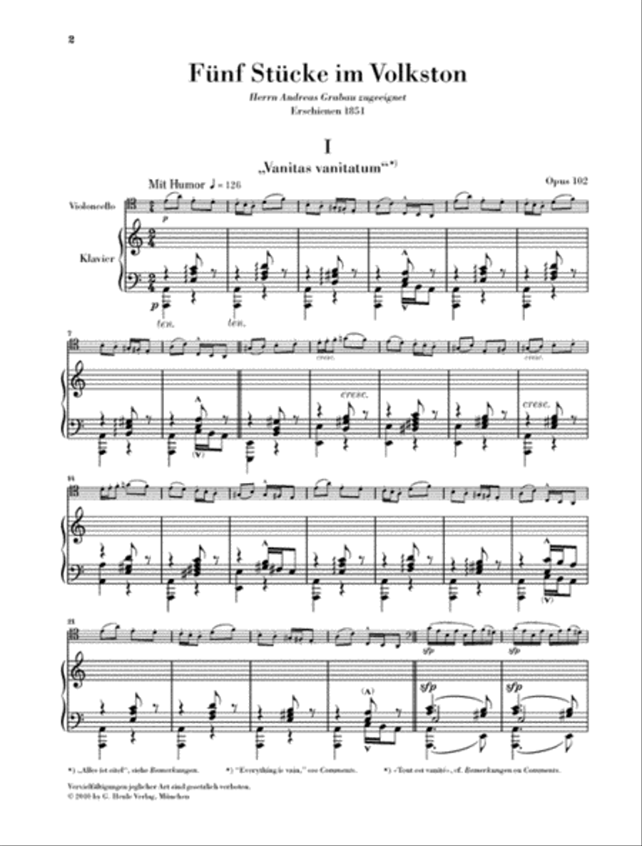 5 Pieces in Folk Style, Op. 102