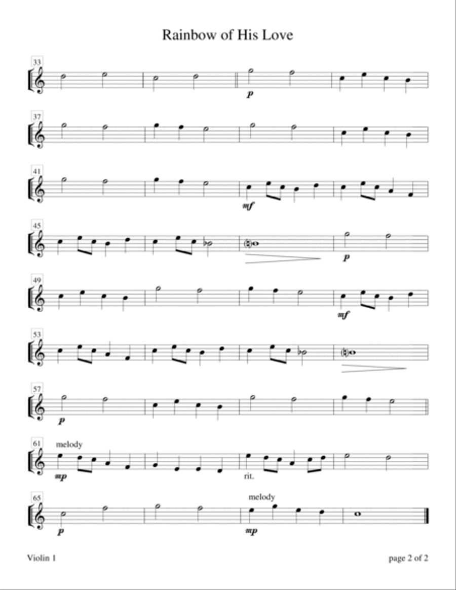 Rainbow of His Love (for String Quartet) String Quartet scores gallery preview page 4