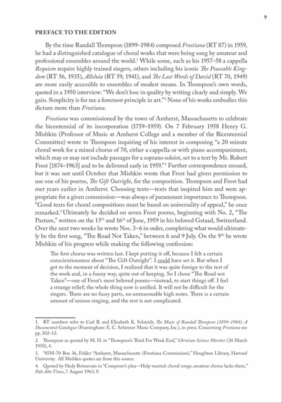 Frostiana: Seven country songs by Robert Frost Choir scores gallery preview page 22