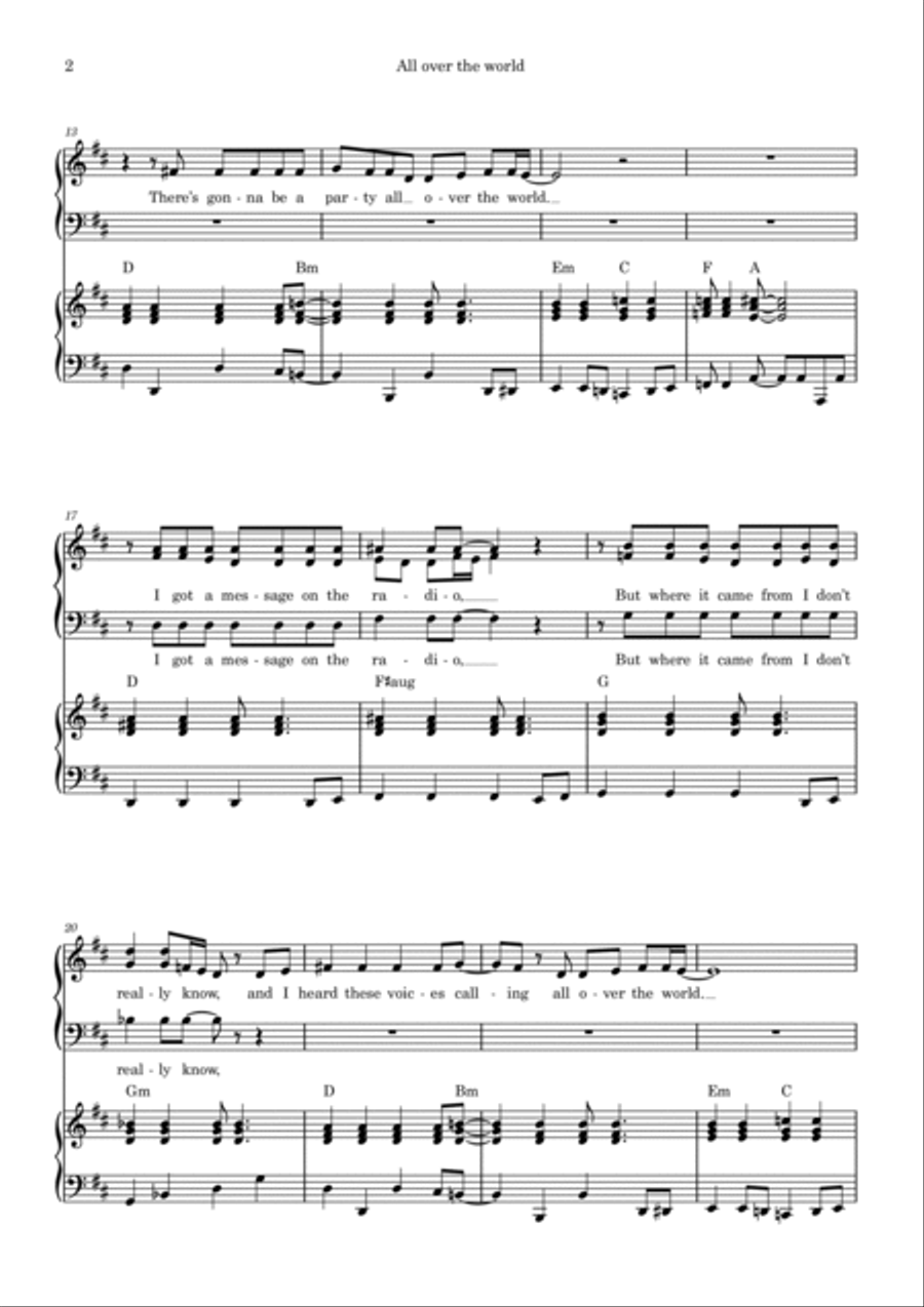 All Over The World 3-Part scores gallery preview page 2