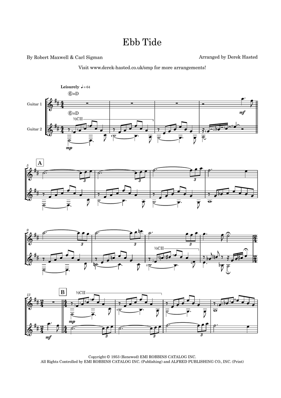 Ebb Tide Acoustic Guitar scores gallery preview page 4