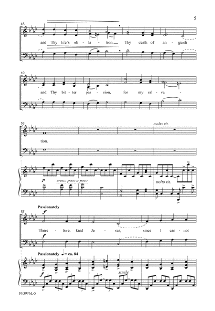 Ah, Holy Jesus Ah, Holy Jesus 3-Part scores gallery preview page 5