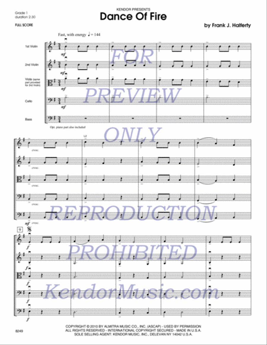 Dance Of Fire Dance Of Fire String Orchestra scores gallery preview page 2