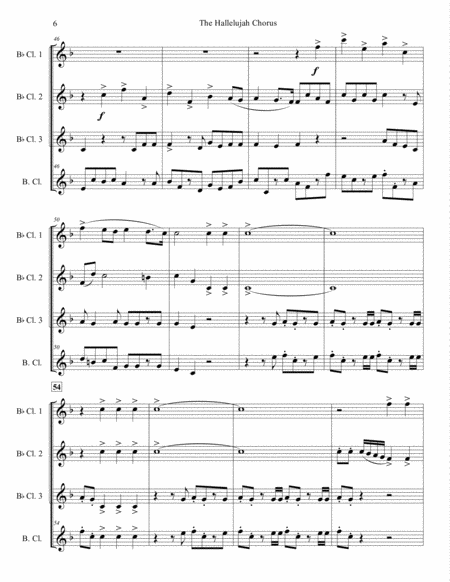 The Hallelujah Chorus for Clarinet Quartet image number null