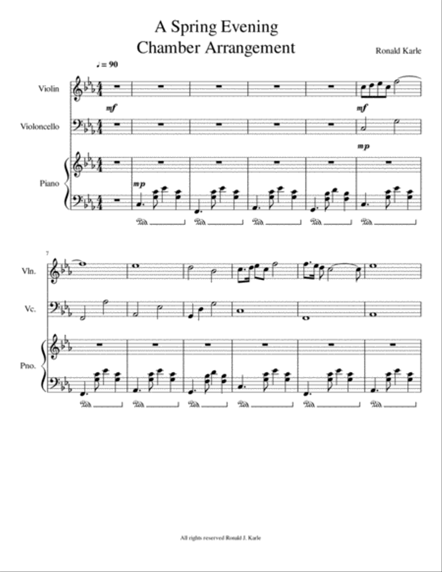 A Spring Evening Piano Trio scores gallery preview page 2
