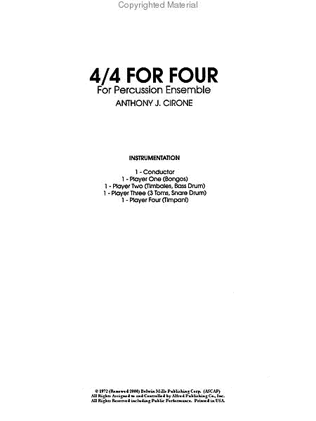 4/4 for Four