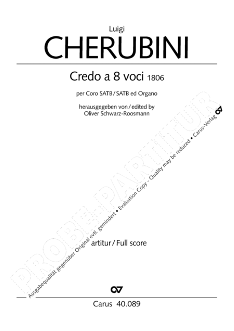 Credo a 8 voci 4-Part scores gallery preview page 2