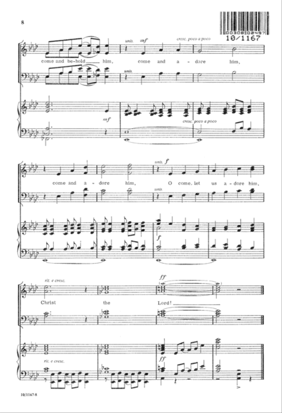 O Come, All Ye faithful 4-Part scores gallery preview page 8