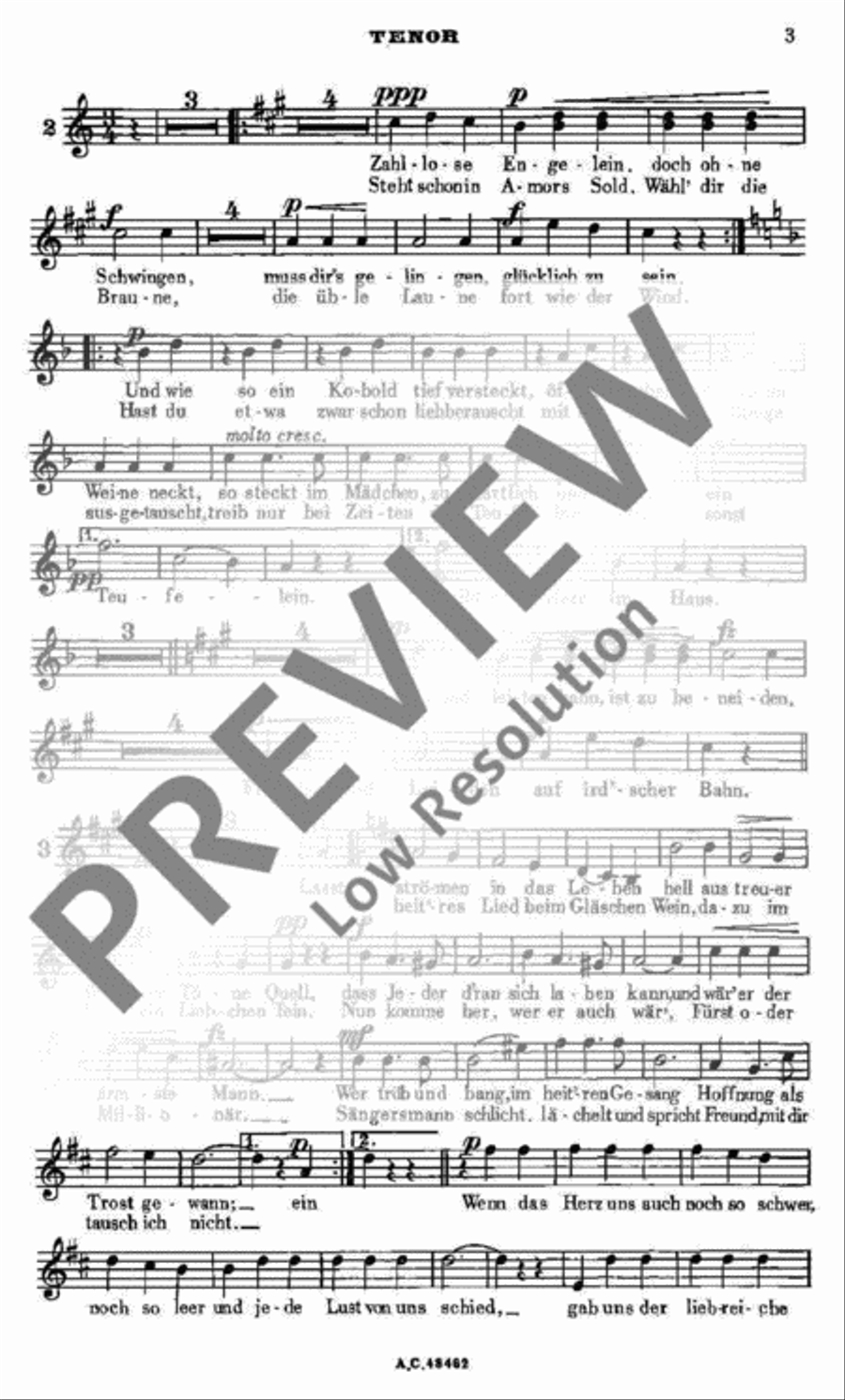Wein, Weib und Gesang 4-Part scores gallery preview page 4