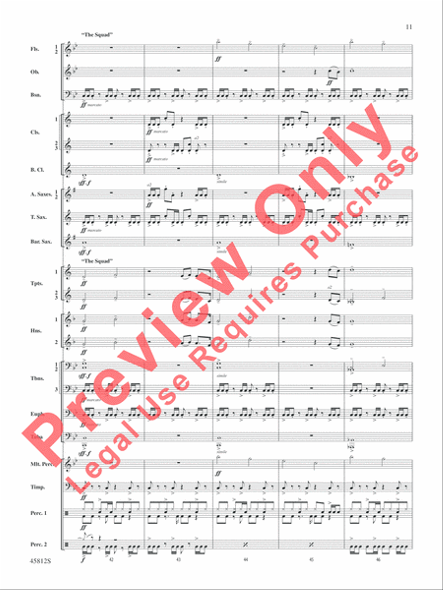 Suicide Squad Concert Band scores gallery preview page 12