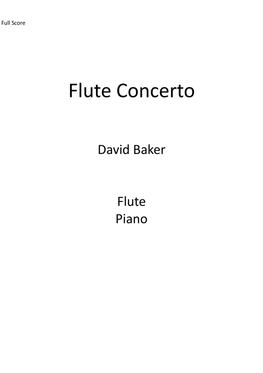 Flute Concerto Flute scores gallery preview page 1