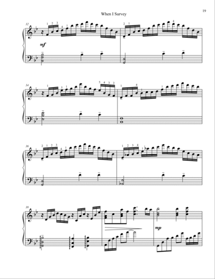 When I Survey the Wondrous Cross Piano Solo scores gallery preview page 4
