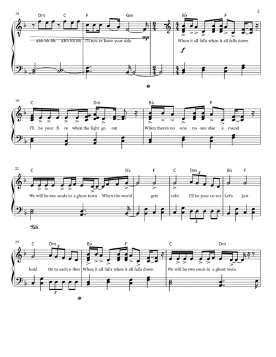 Ghosttown Ghosttown Piano scores gallery preview page 2