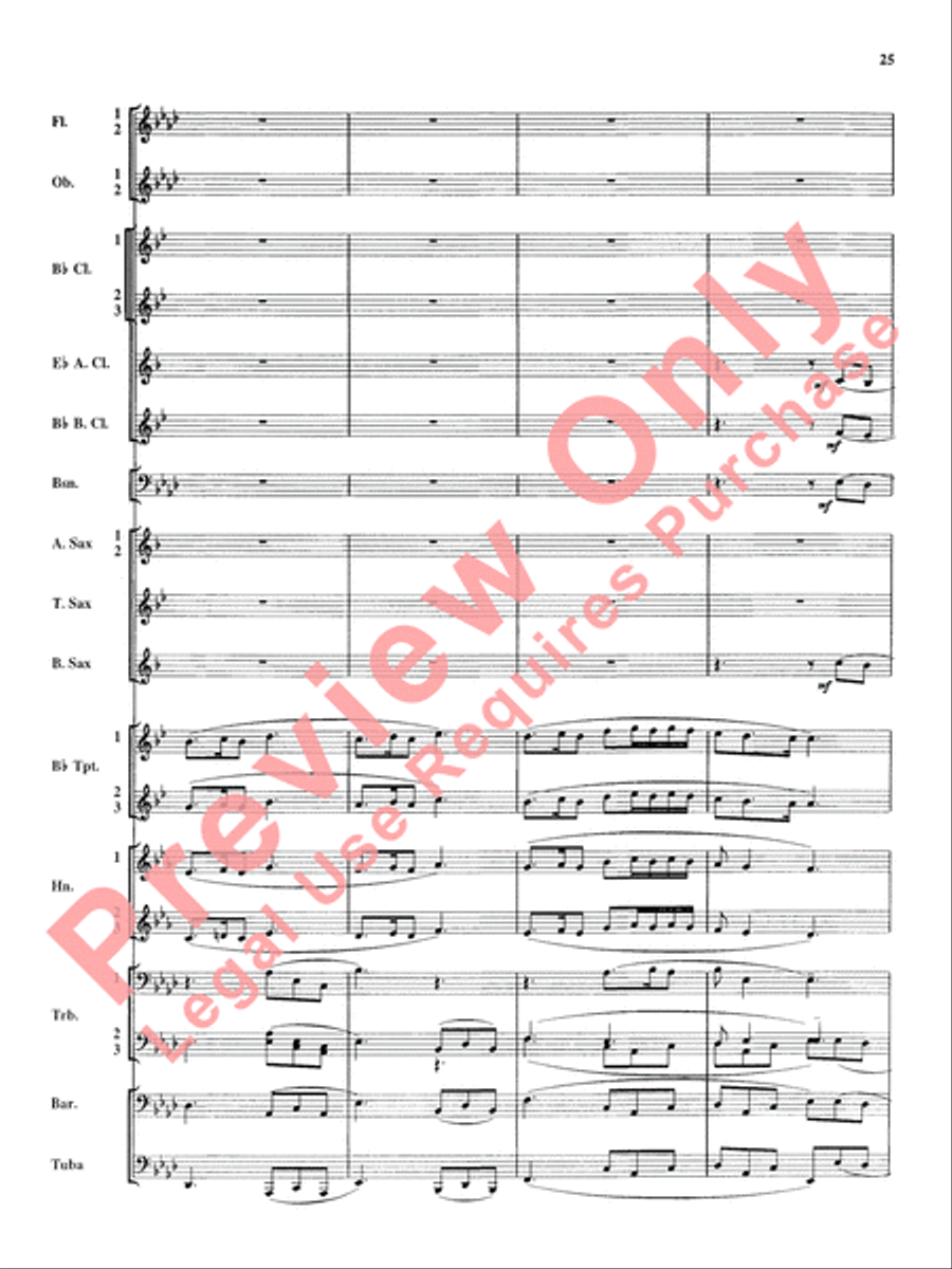 Royal Fireworks Music Concert Band scores gallery preview page 26