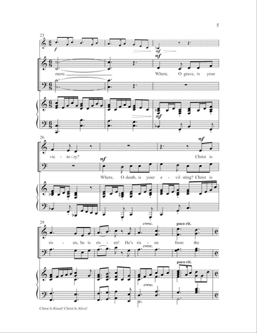 Christ Is Risen! Christ Is Alive! Choir scores gallery preview page 5