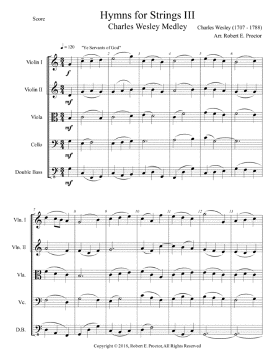 Hymns for Strings III - Charles Wesley String Quartet scores gallery preview page 2