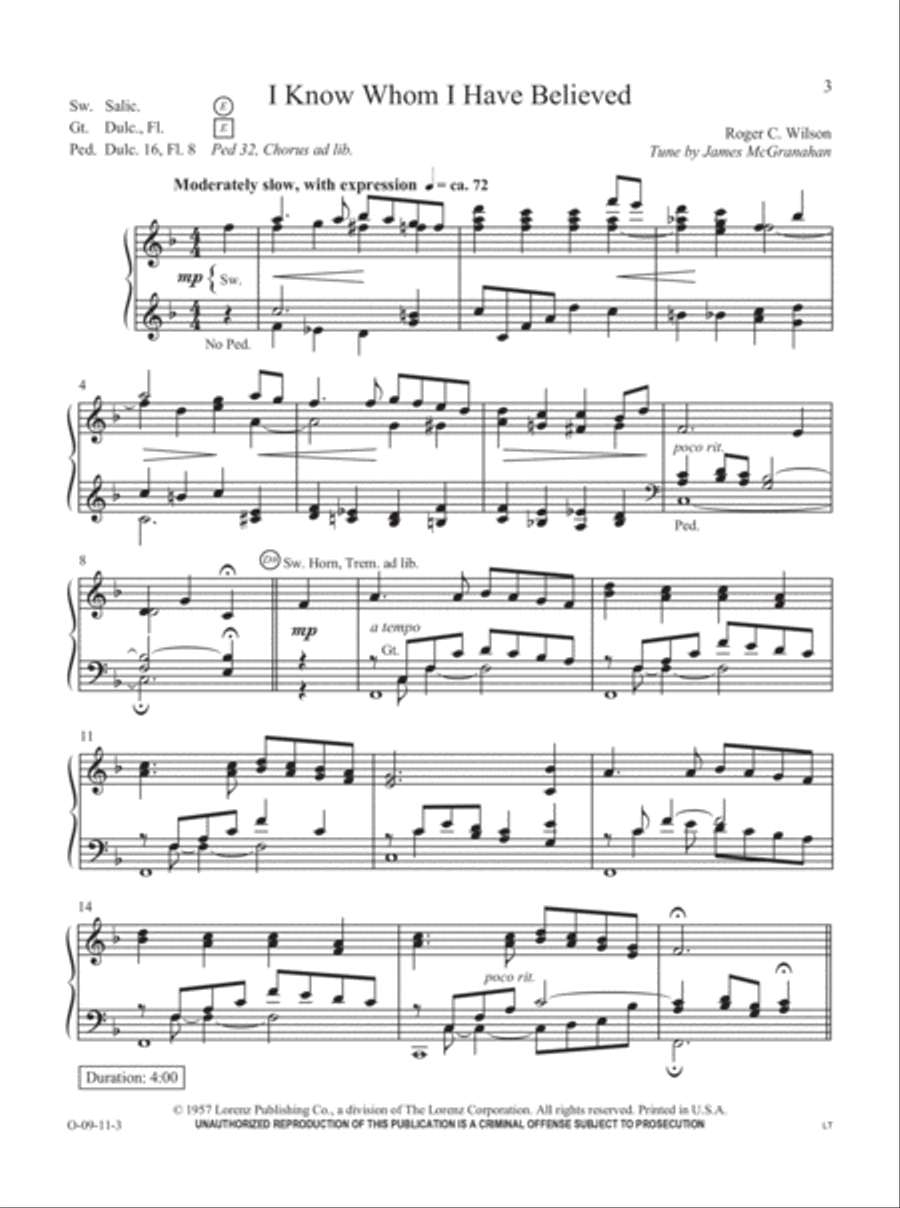Easy Organ Library, Vol. 52 Organ scores gallery preview page 1
