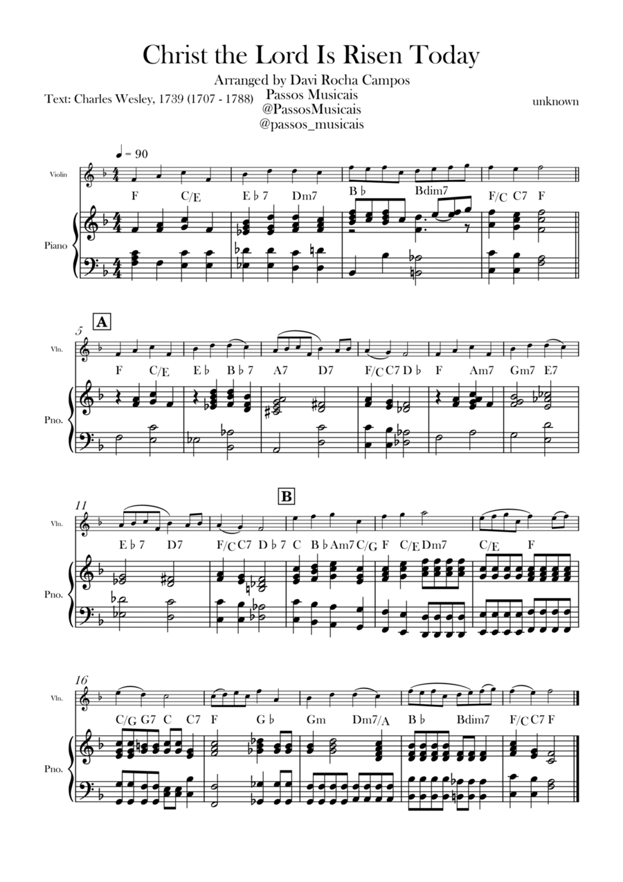 Christ the Lord is Rises today Chamber Music scores gallery preview page 1