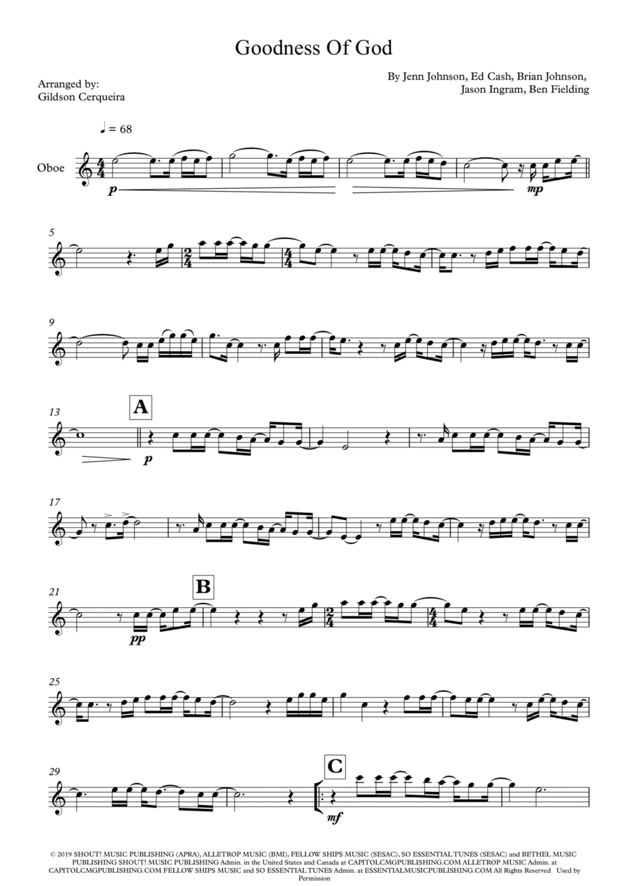Goodness Of God Chamber Music scores gallery preview page 1