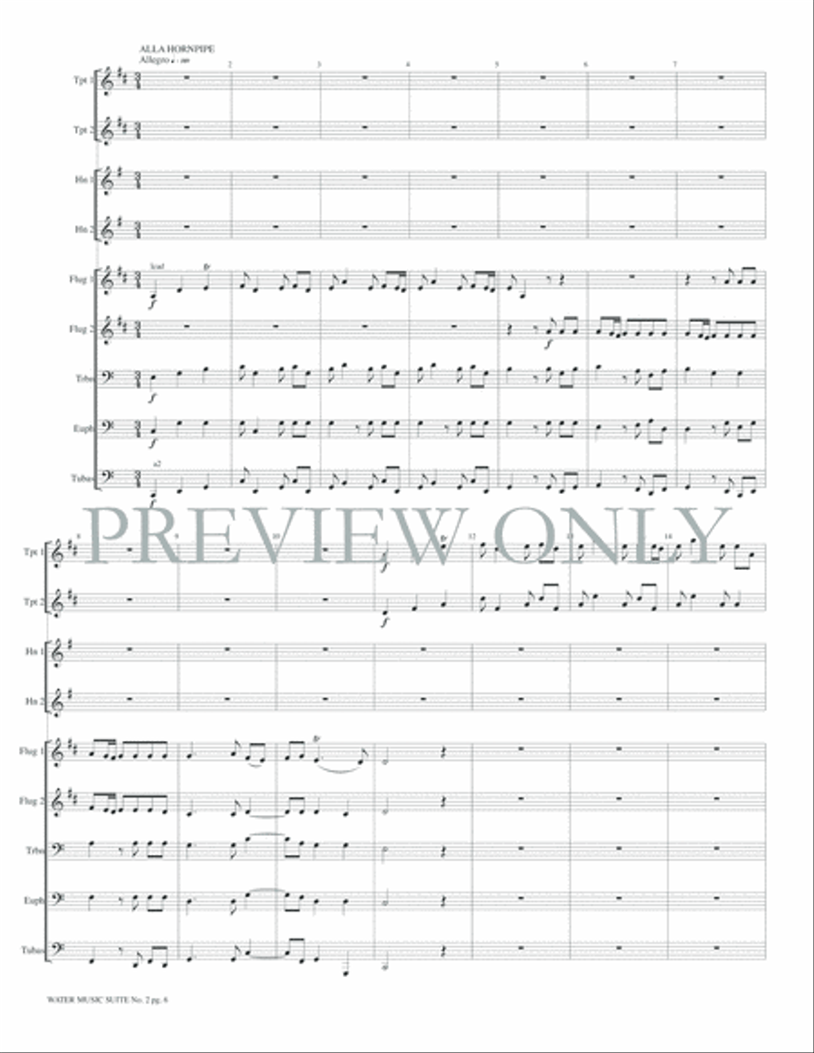 Water Music Suite No. 2 Water Music Suite No. 2 Brass Ensemble scores gallery preview page 8