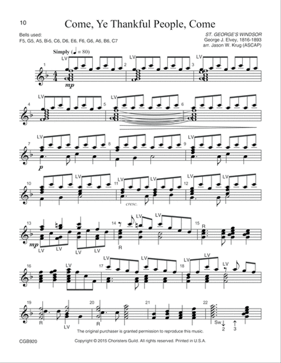 All Praise to Thee, Volume 1 Handbell Choir scores gallery preview page 4