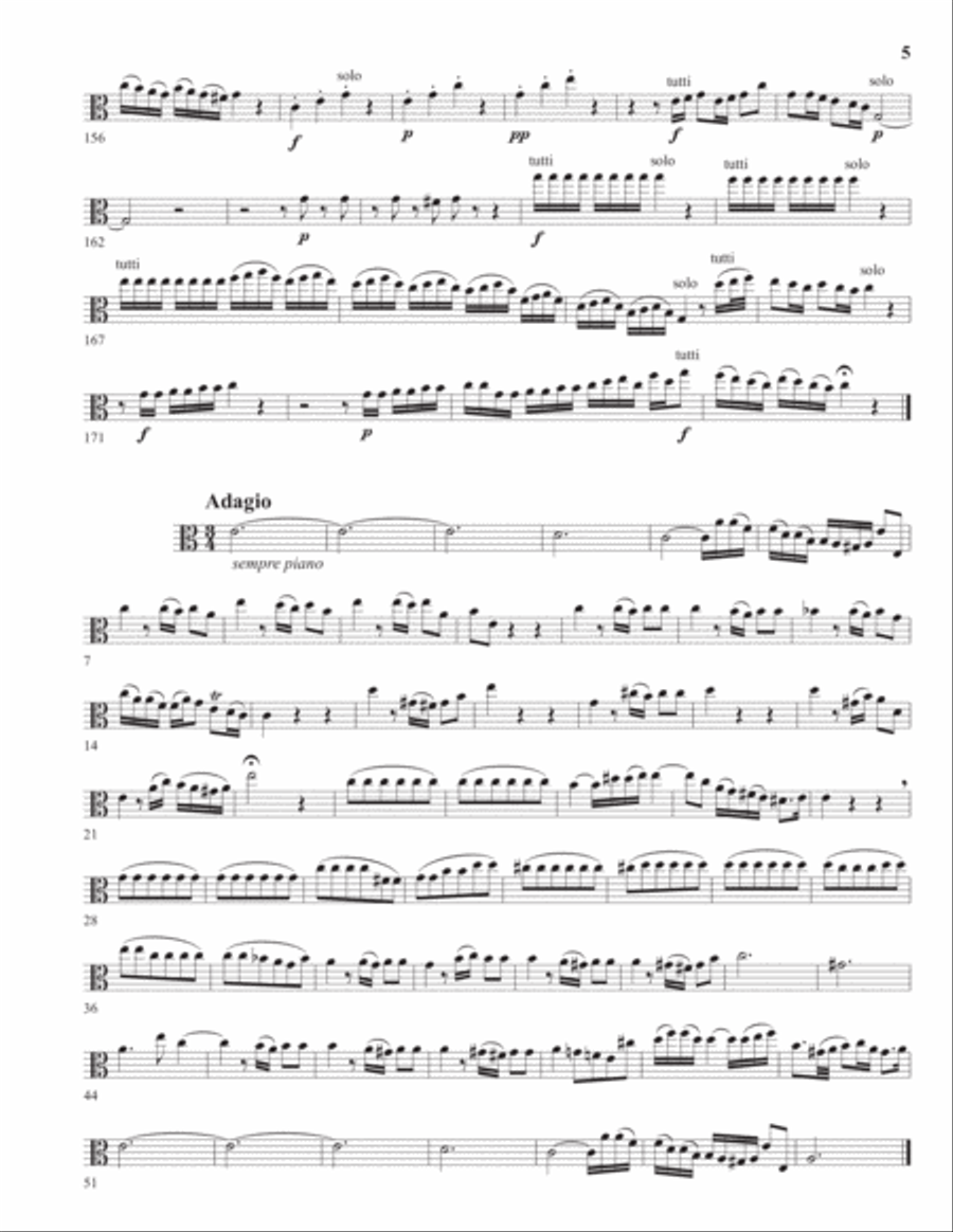 Concerto for Viola in C Major ENSEMBLE PARTS Chamber Orchestra scores gallery preview page 5
