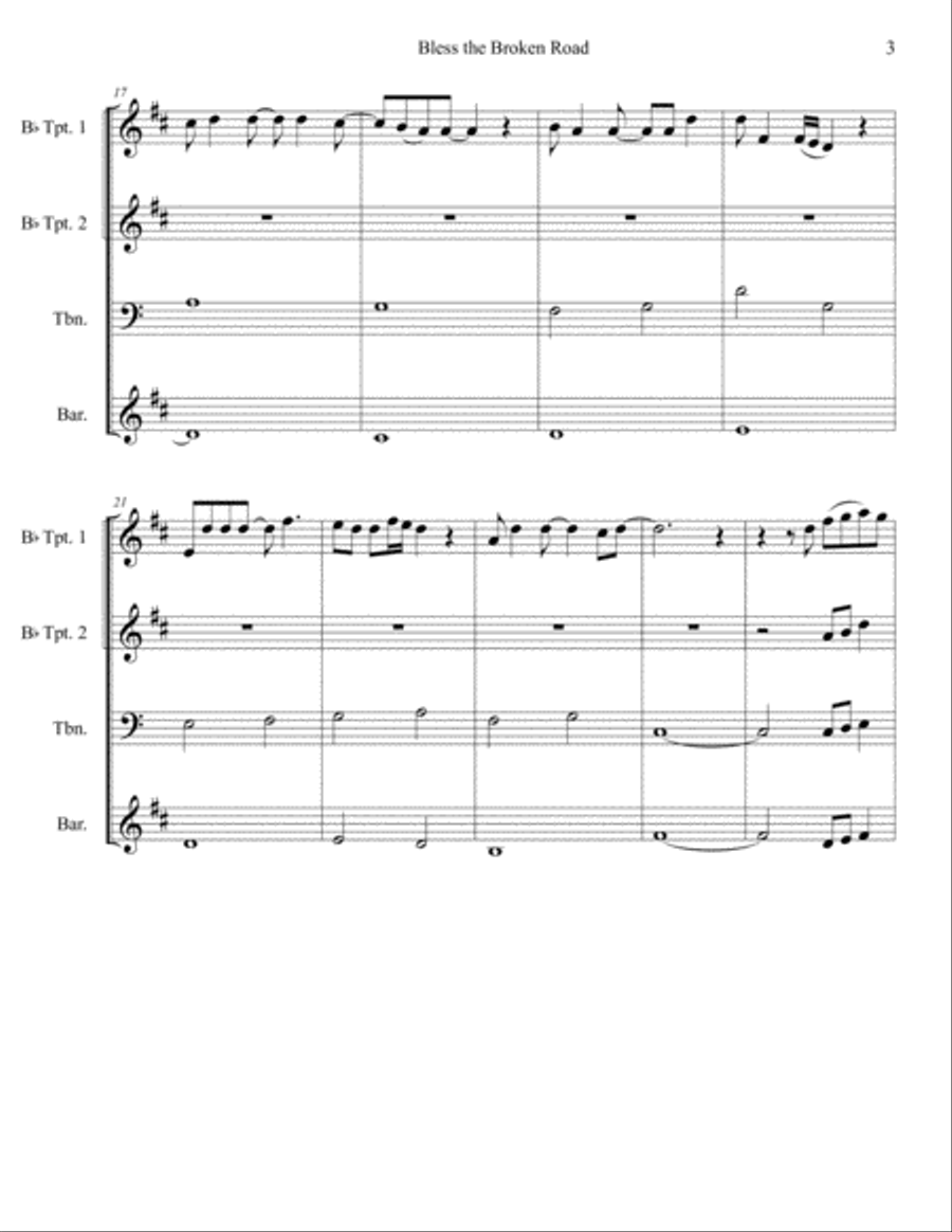 Bless The Broken Road Bless The Broken Road Brass Ensemble scores gallery preview page 3