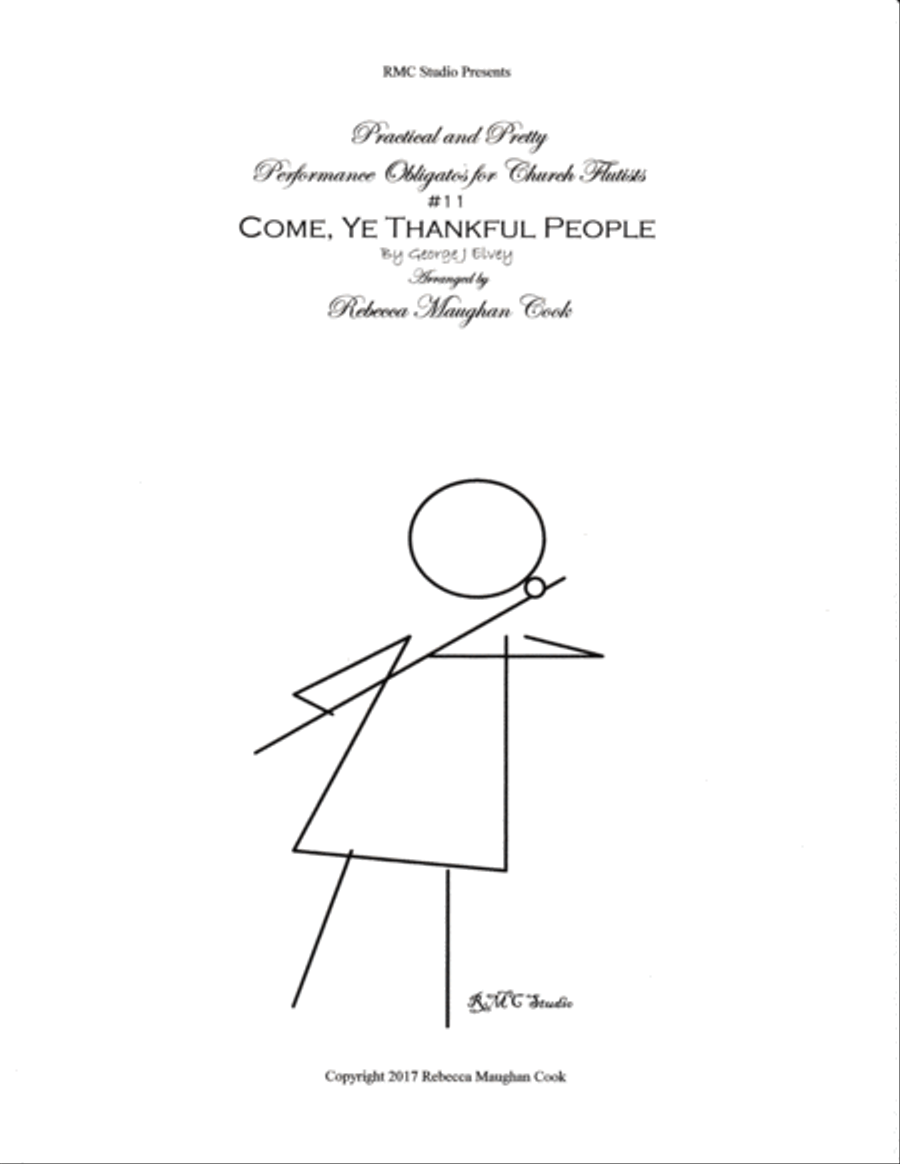 Practical and Pretty: #11 Come, Ye Thankful People - Obligato Small Ensemble scores gallery preview page 1
