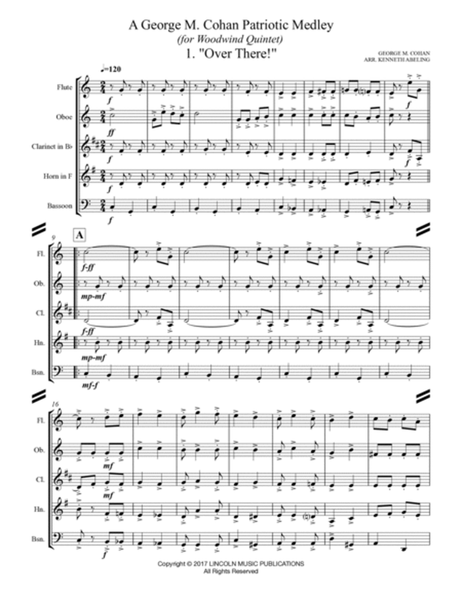 A Patriotic Medley by George M. Cohan (for Woodwind Quintet) image number null