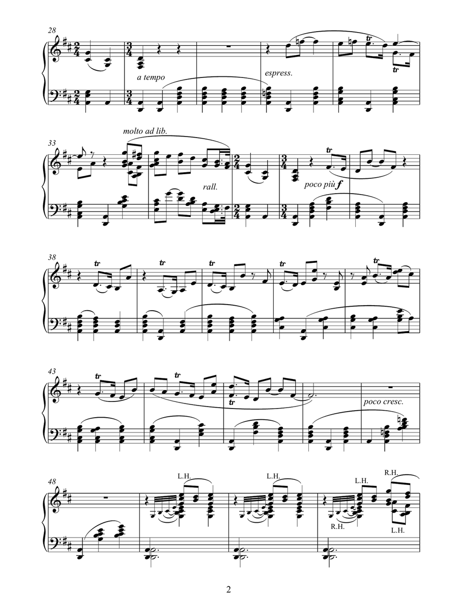 Danza Lenta Op37 No1 Piano Solo scores gallery preview page 2