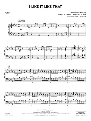 I Like It Like That (arr. Paul Murtha) - Piano