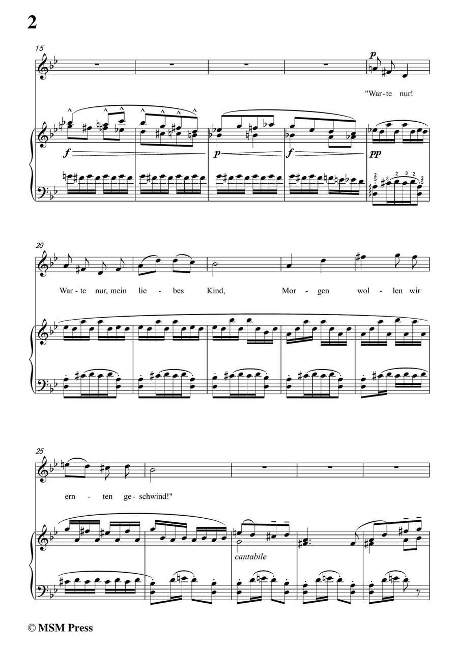 Mahler-Das irdische Leben in B flat Major,for Voice and Piano Piano, Vocal scores gallery preview page 4