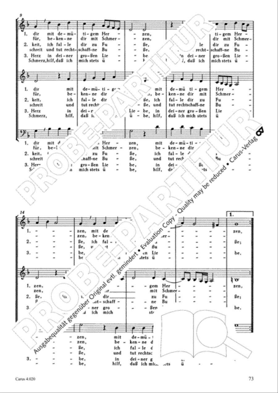 Calvisius: Tricinia. Psalmen und Motetten zu drei Stimmen Choir scores gallery preview page 74