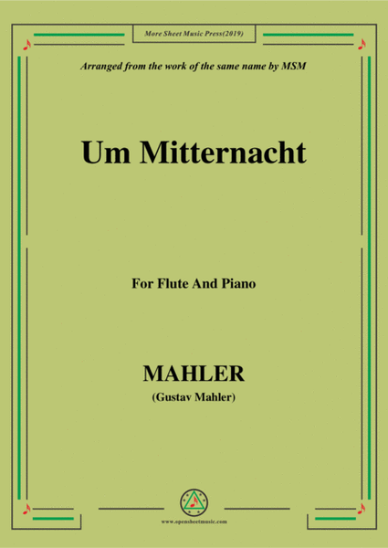 Mahler-Um Mitternacht, for Flute and Piano image number null