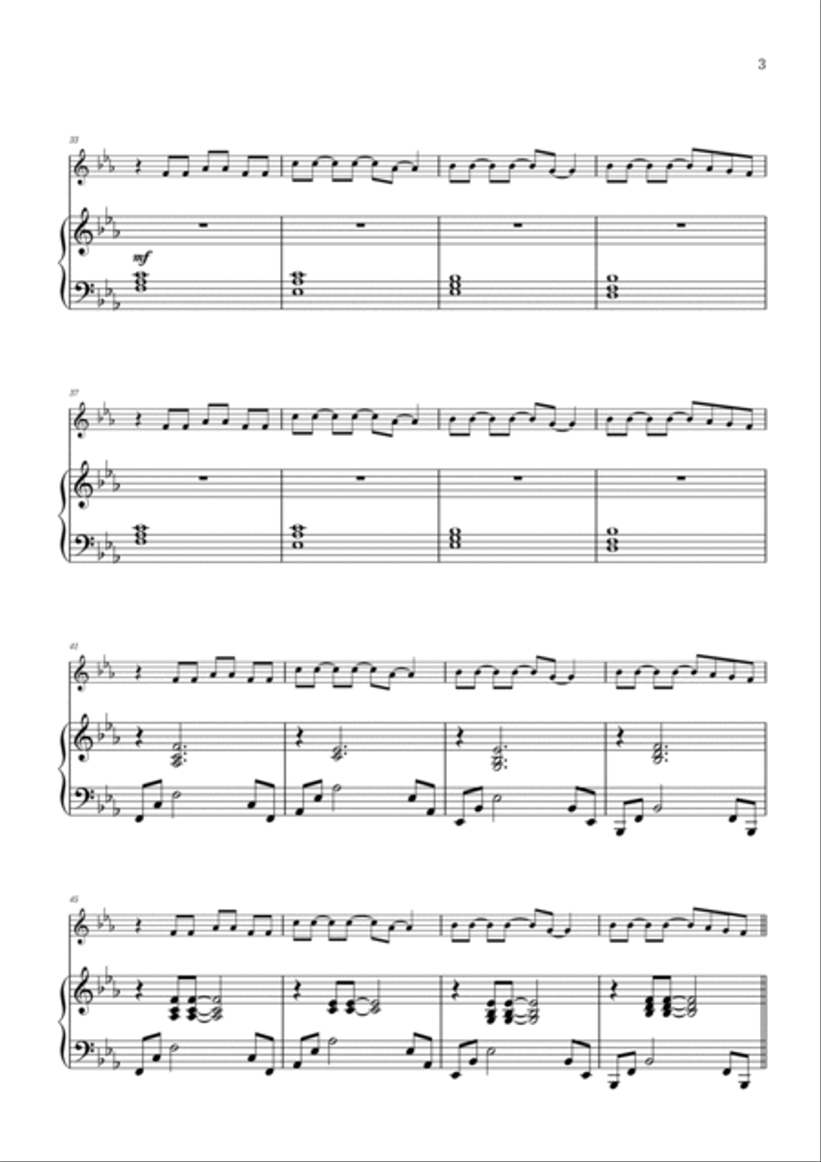 Mad World Violin Solo scores gallery preview page 4