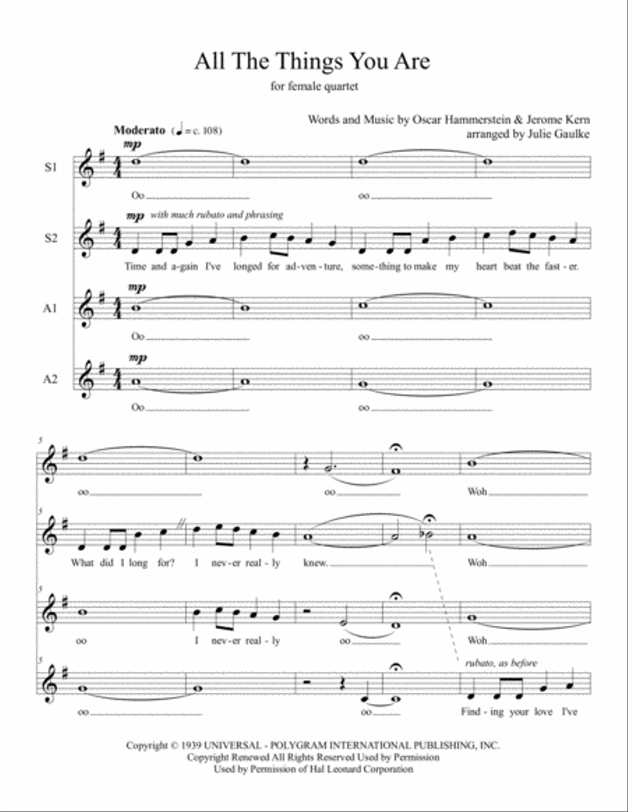 All The Things You Are All The Things You Are SSAA scores gallery preview page 1
