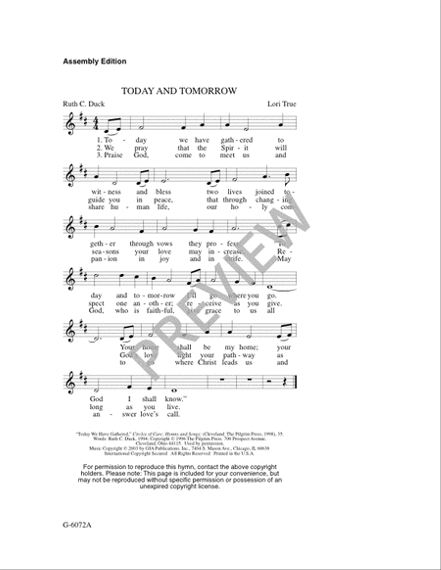 Today and Tomorrow Today and Tomorrow Unison Choir scores gallery preview page 8