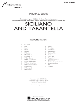 Siciliano and Tarantella - Conductor Score (Full Score)