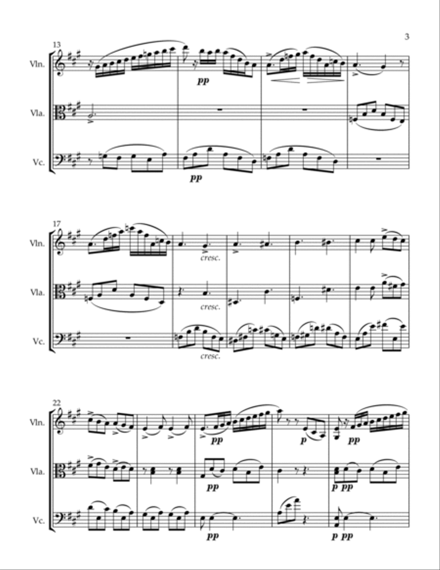 Arabesque #2 Arabesque #2 String Trio scores gallery preview page 3