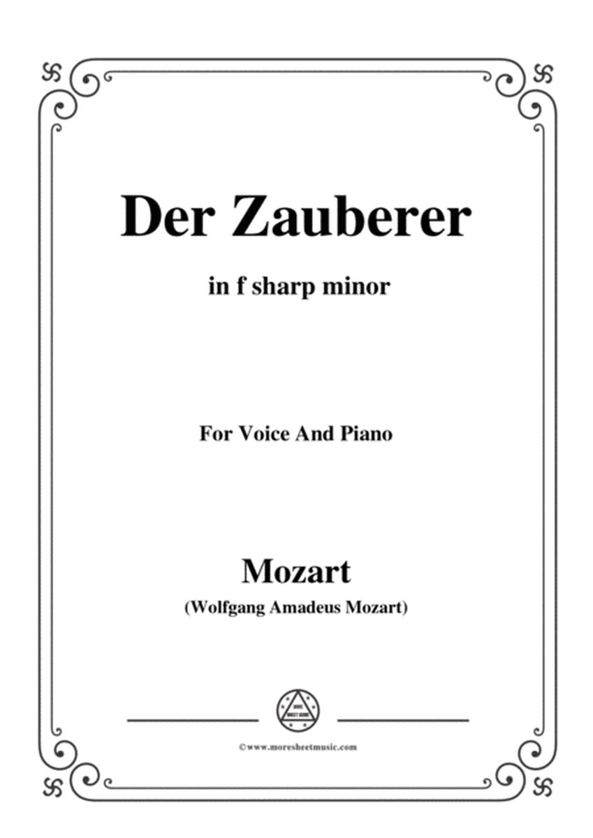 Mozart-Der zauberer,in f sharp minor,for Voice and Piano image number null