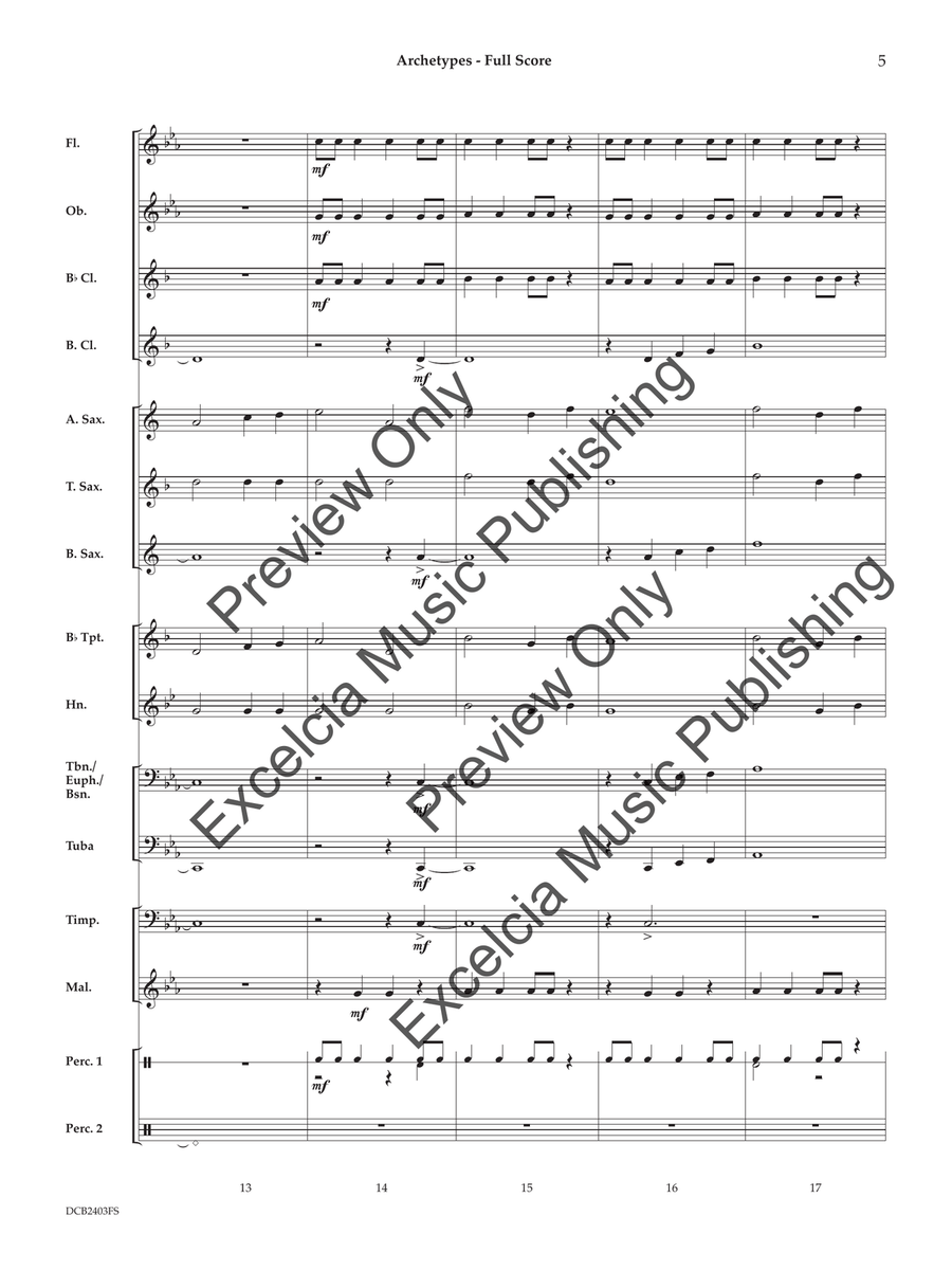Archetypes Concert Band scores gallery preview page 6