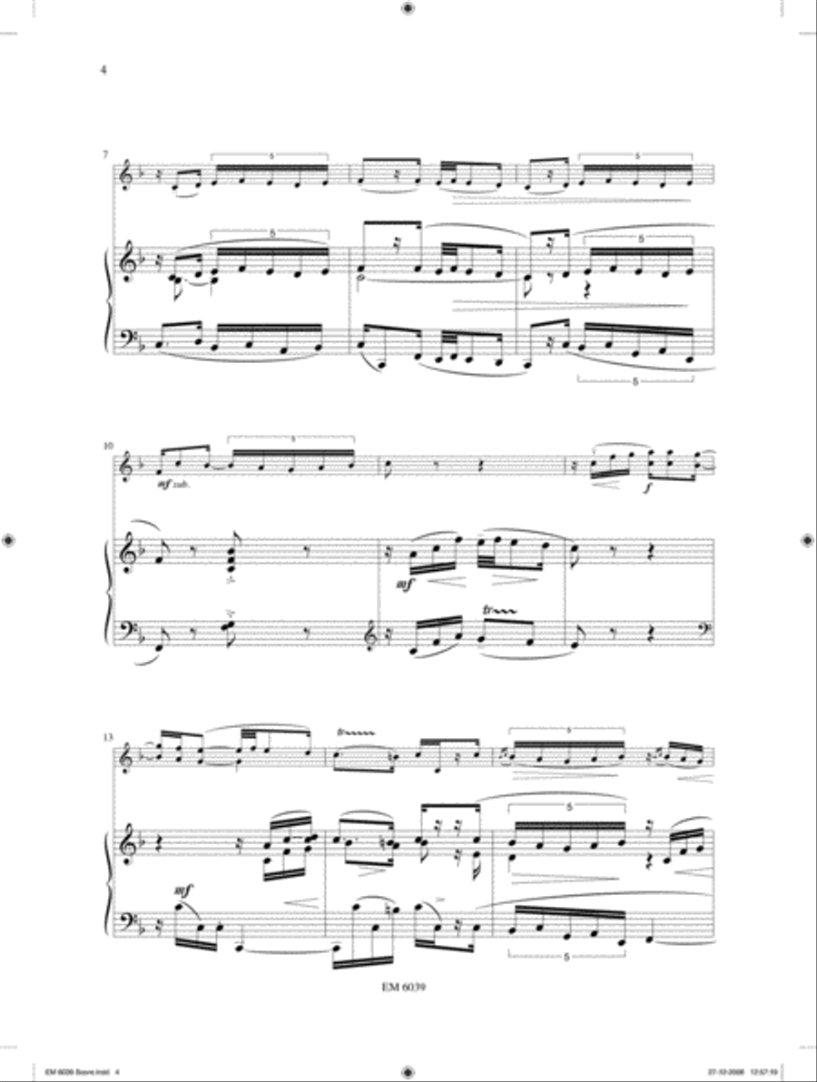 Sonatina no.1 for Violin and Piano Violin Solo scores gallery preview page 3