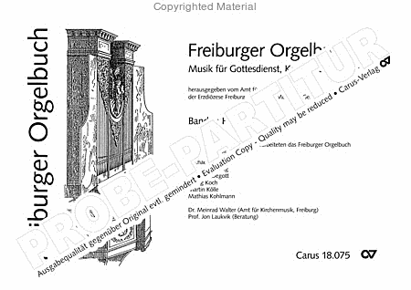Freiburger Orgelbuch: Stammteil