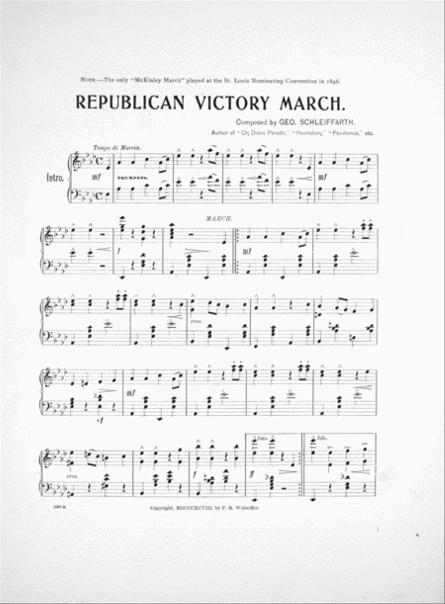 Republican Victory March Piano Solo scores gallery preview page 2