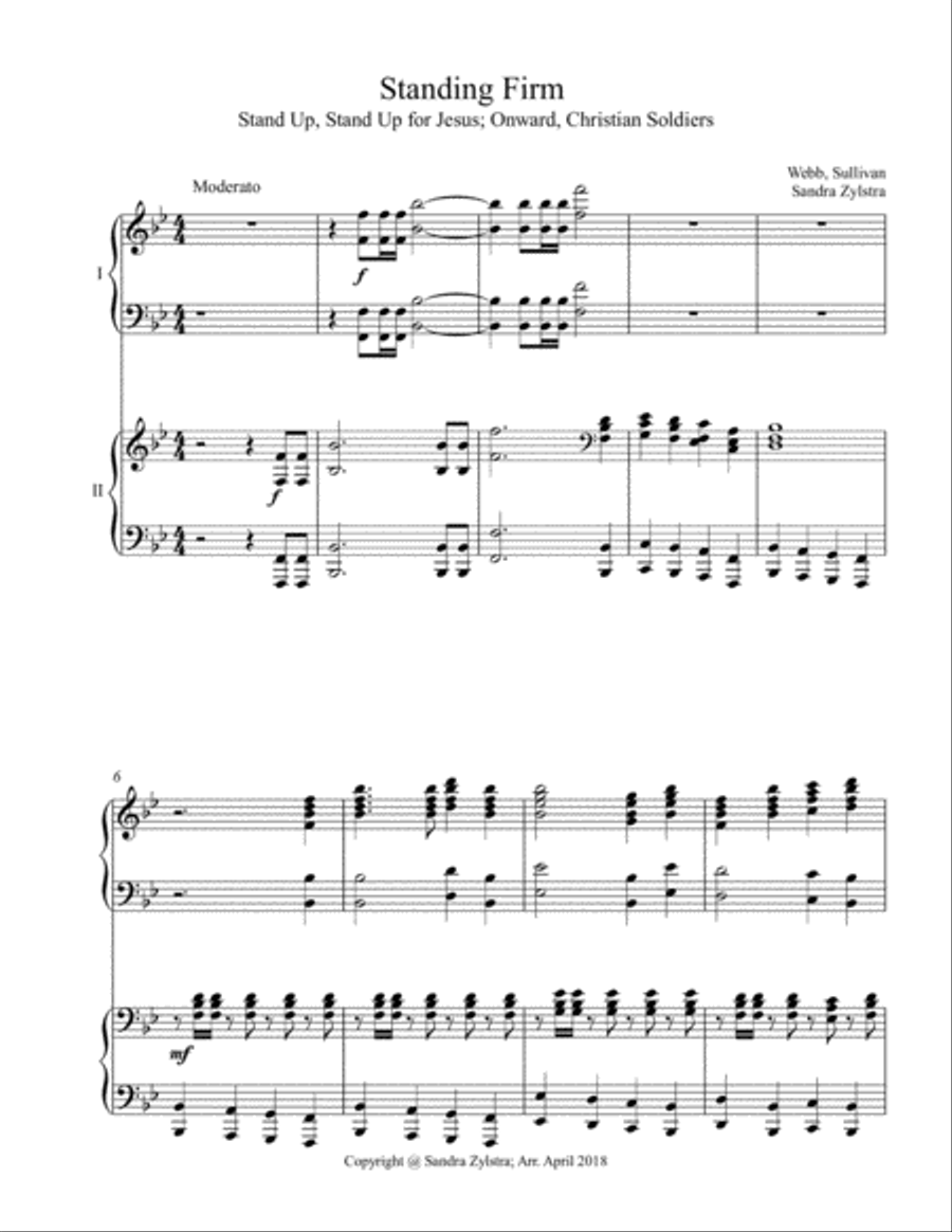 Standing Firm (2 piano duet) 2 Pianos, 4-Hands scores gallery preview page 2