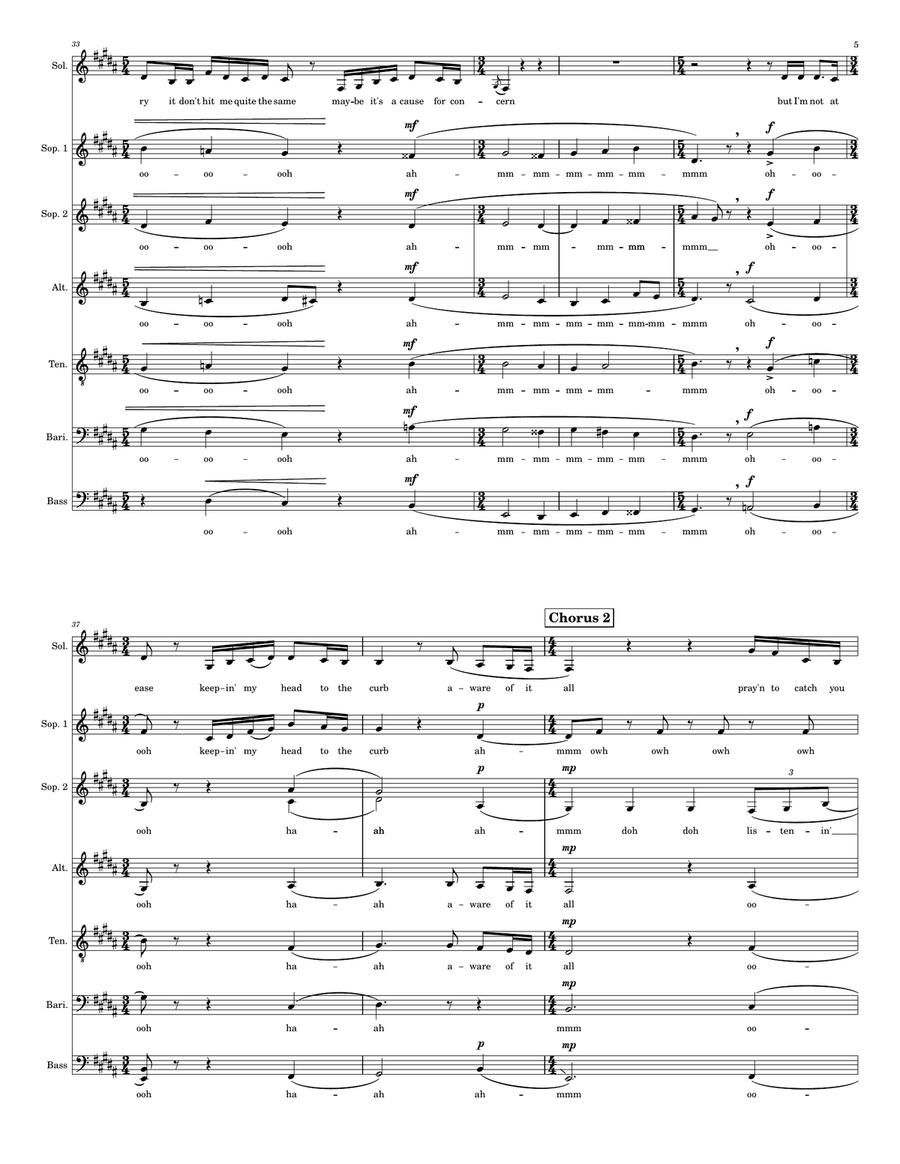 Pray You Catch Me A Cappella scores gallery preview page 5