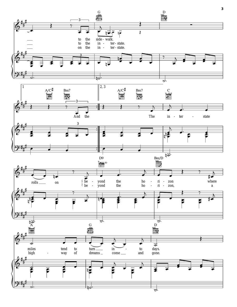 The Connection Piano, Vocal, Guitar scores gallery preview page 3