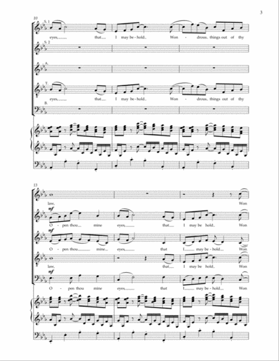 Open thou mine eyes Open thou mine eyes SSATB scores gallery preview page 3
